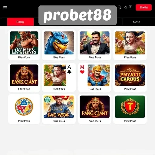Pilihan Permainan Populer yang Tersedia di Probet88